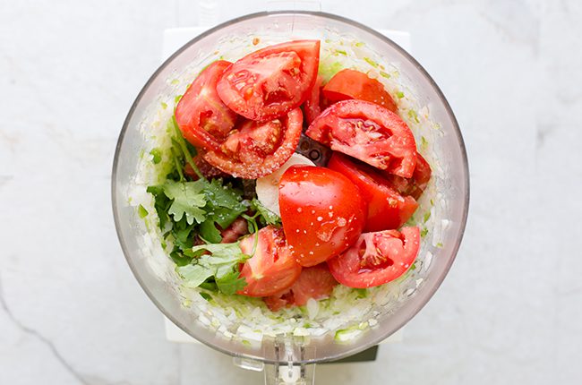 image of ingredients for how to make fresh salsa