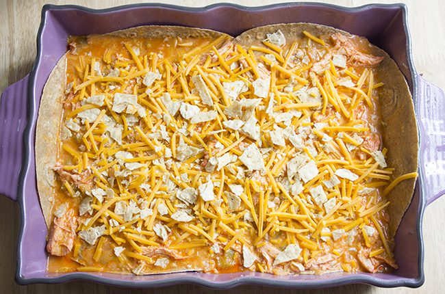 mexican chicken in a casserole dish