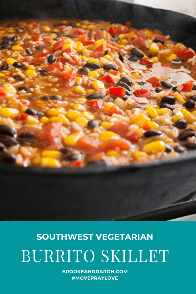 Burrito skillet in cast iron skillet