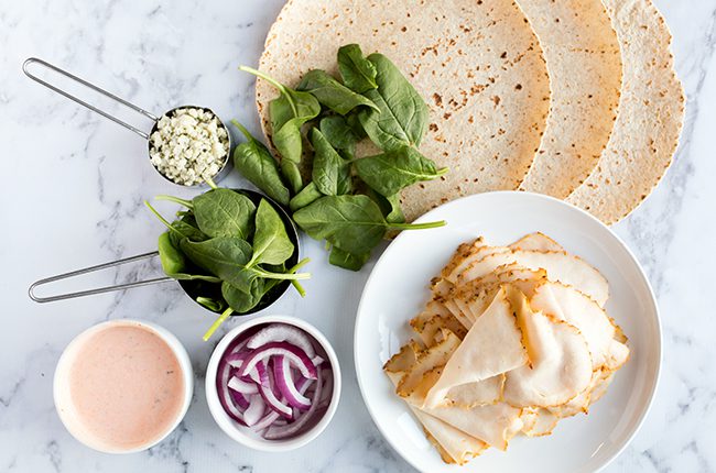 Easy Buffalo Chicken Pinwheels