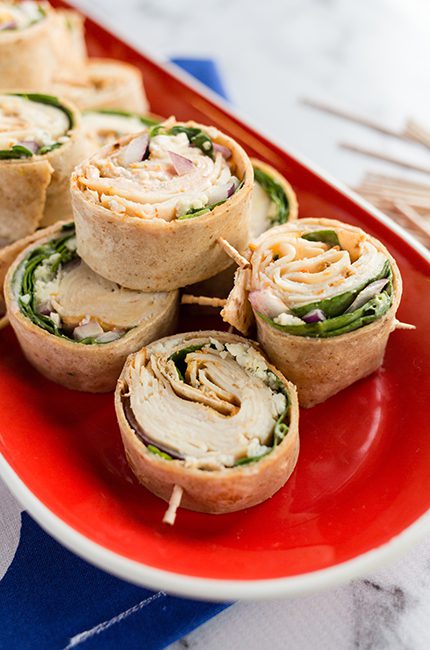 Easy Buffalo Chicken Pinwheels
