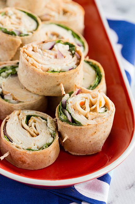 Easy Buffalo Chicken Pinwheels