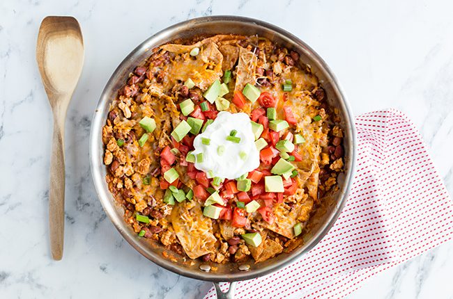 Easy Cheesy Mexican Dinner Burrito Skillet