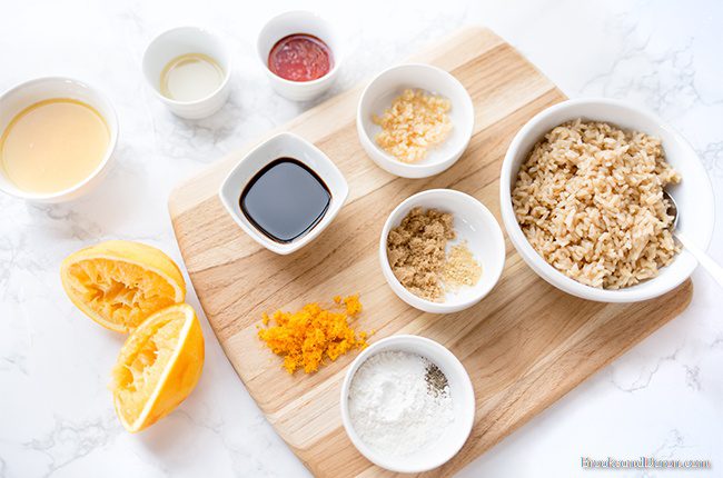 Ingredients for orange chicken