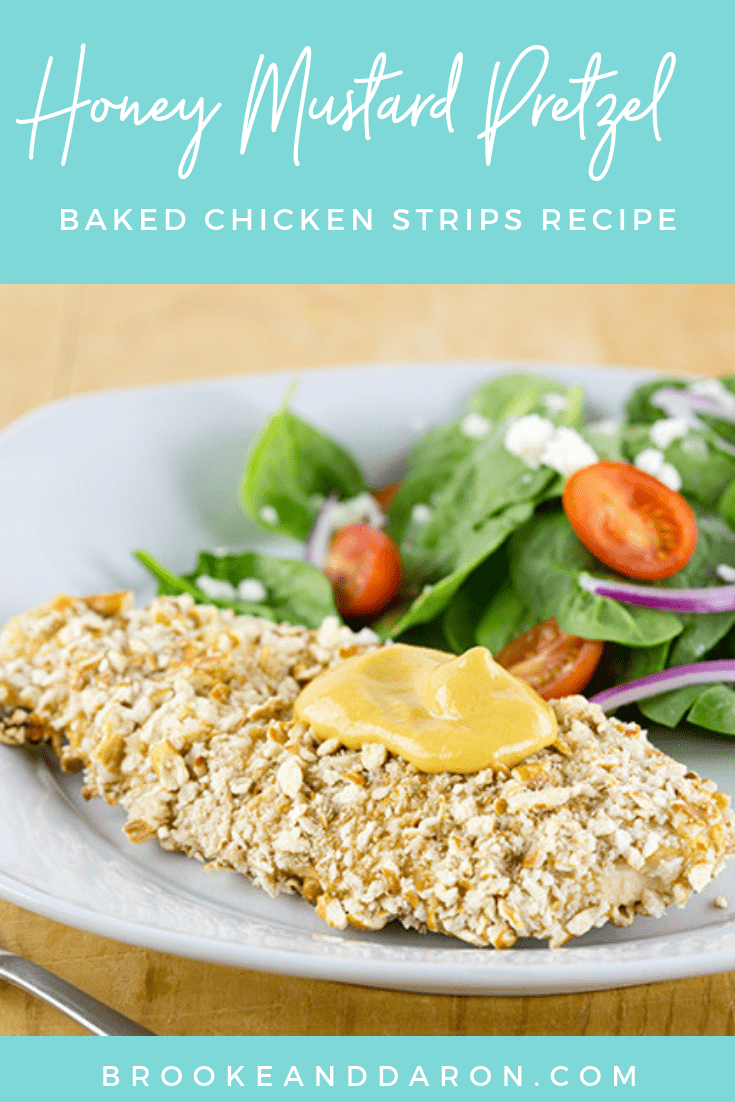 Honey Mustard Pretzel Baked Chicken Strips Recipe