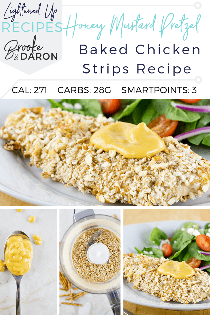 Honey Mustard Pretzel Baked Chicken Strips Recipe