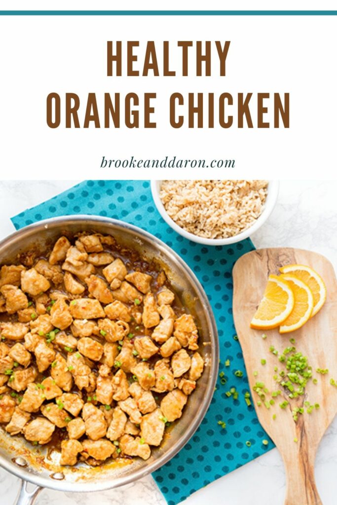 Orange chicken in skillet