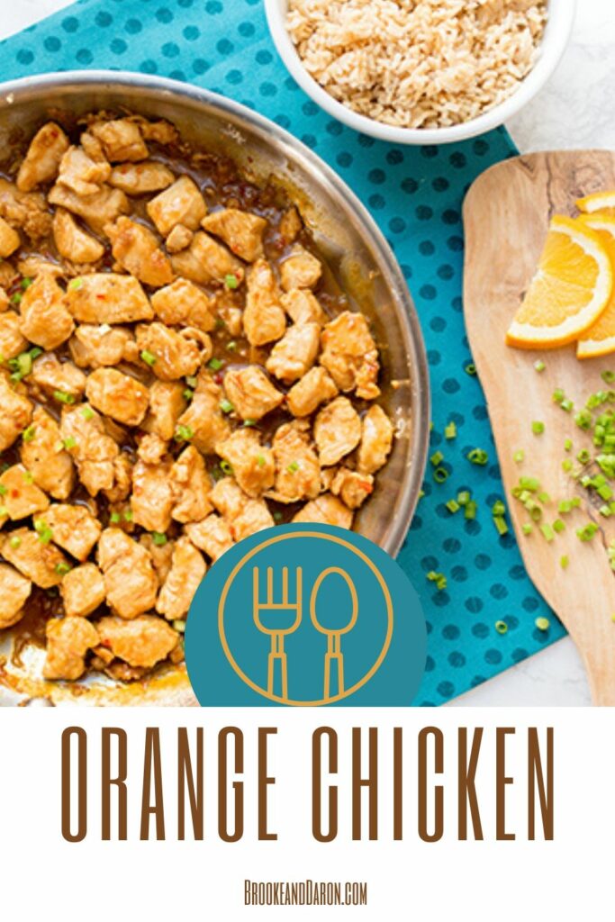 Orange chicken in skillet