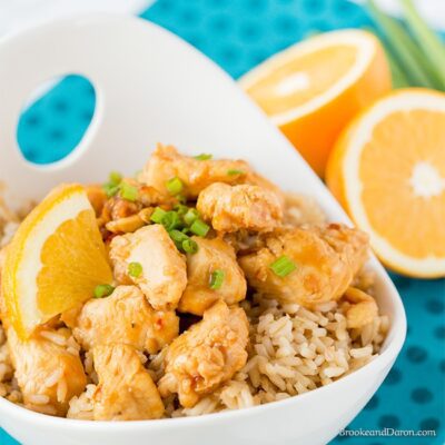 Chicken in large white bowl