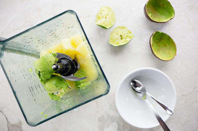 popsicles in the blender