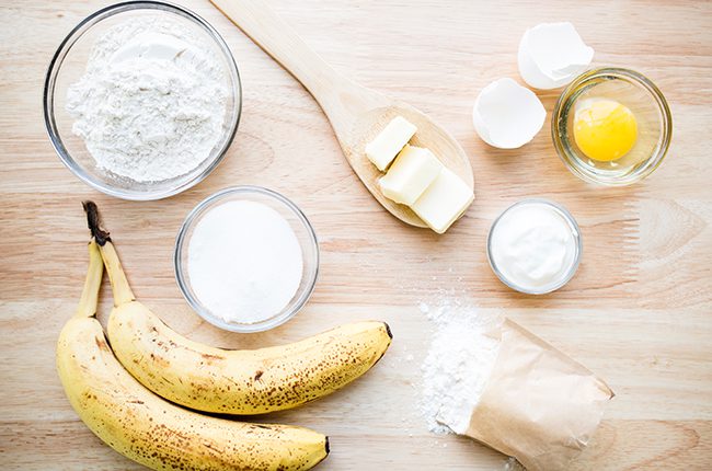 ingredients for banana cookies