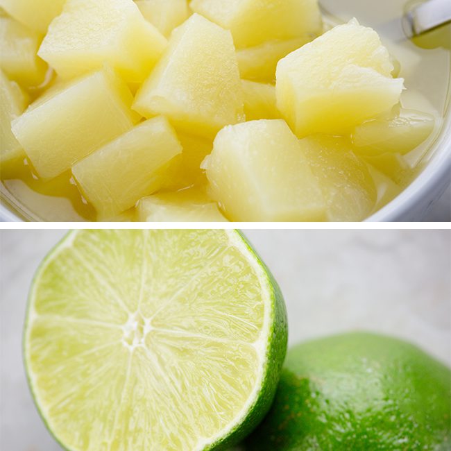 pineapple and lime