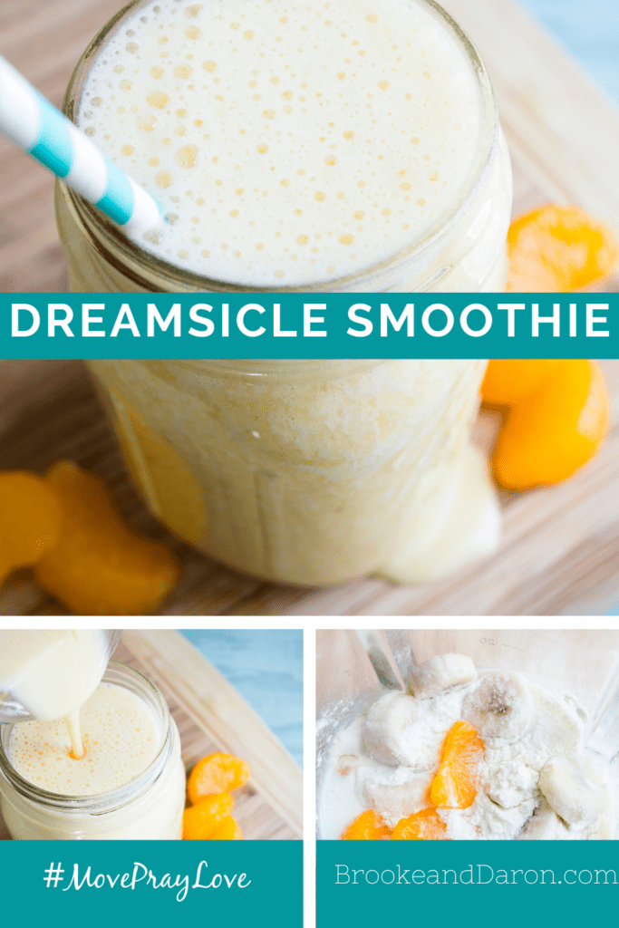 Collage of smoothies in jar