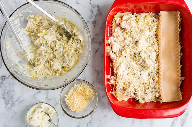 ingredients in a casserole dish