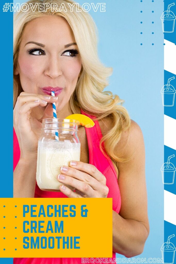 Brooke farmer drinking a smoothie