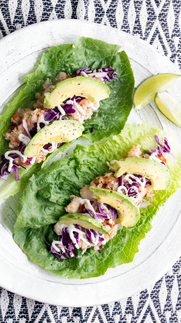 Asian Tilapia Lettuce Wraps