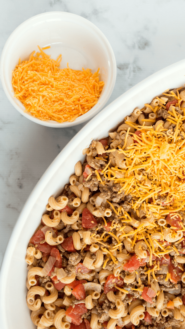 Healthy Cheeseburger Casserole with Macaroni