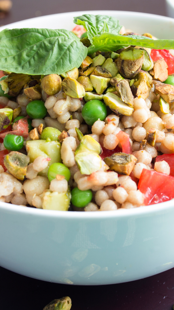 Chickpea Pearl Couscous Salad with Vegetables