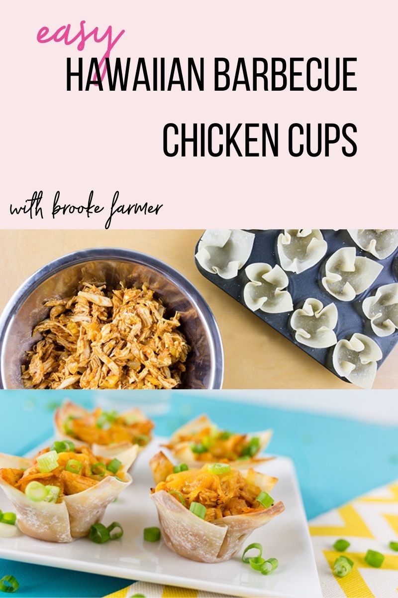 Easy Hawaiian Barbecue Chicken Cups