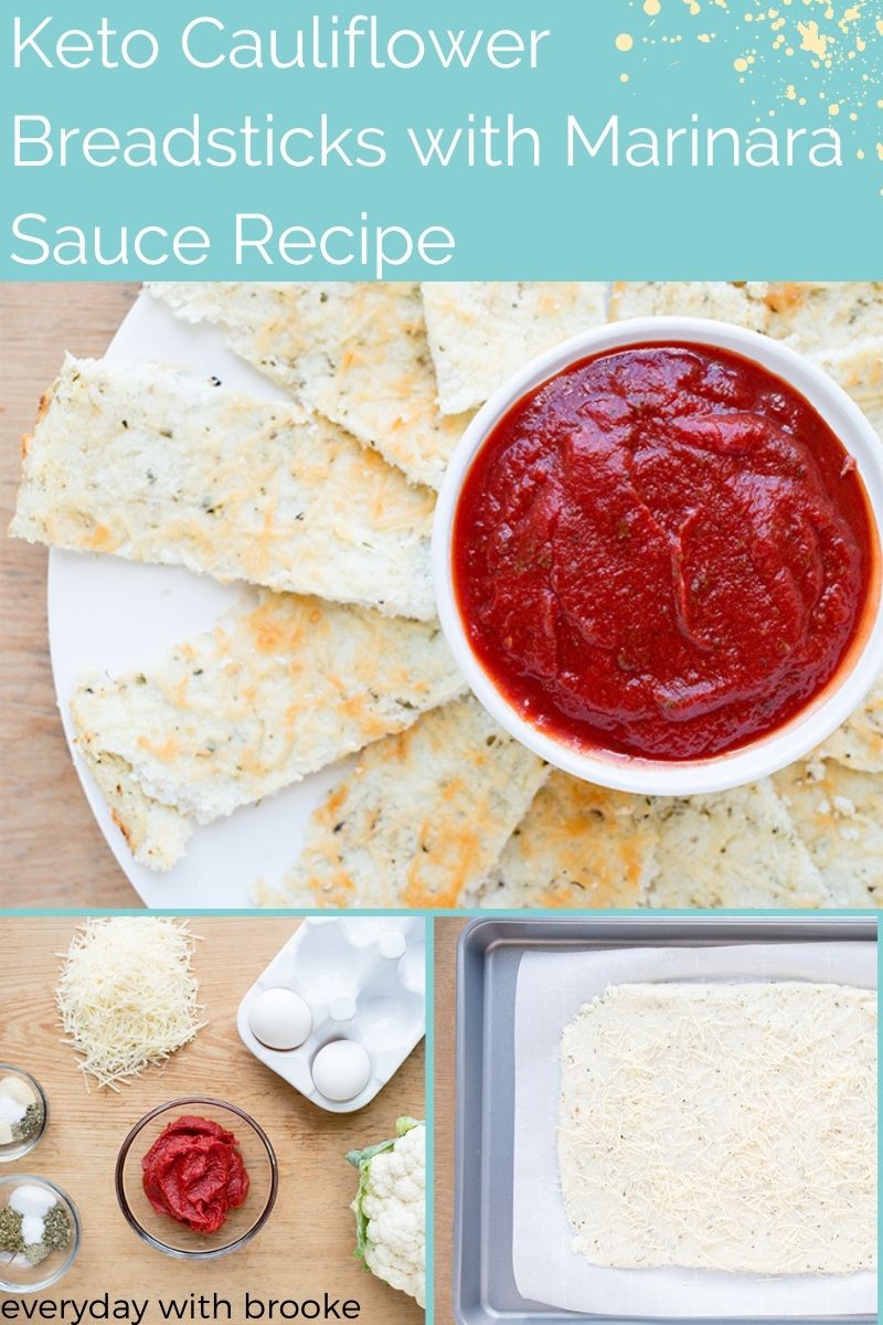 Keto Cauliflower Breadsticks with Marinara Sauce Recipe