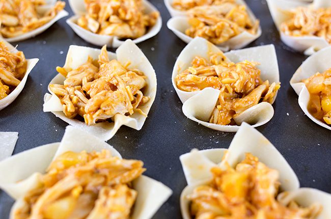 Easy Hawaiian Barbecue Chicken Cups