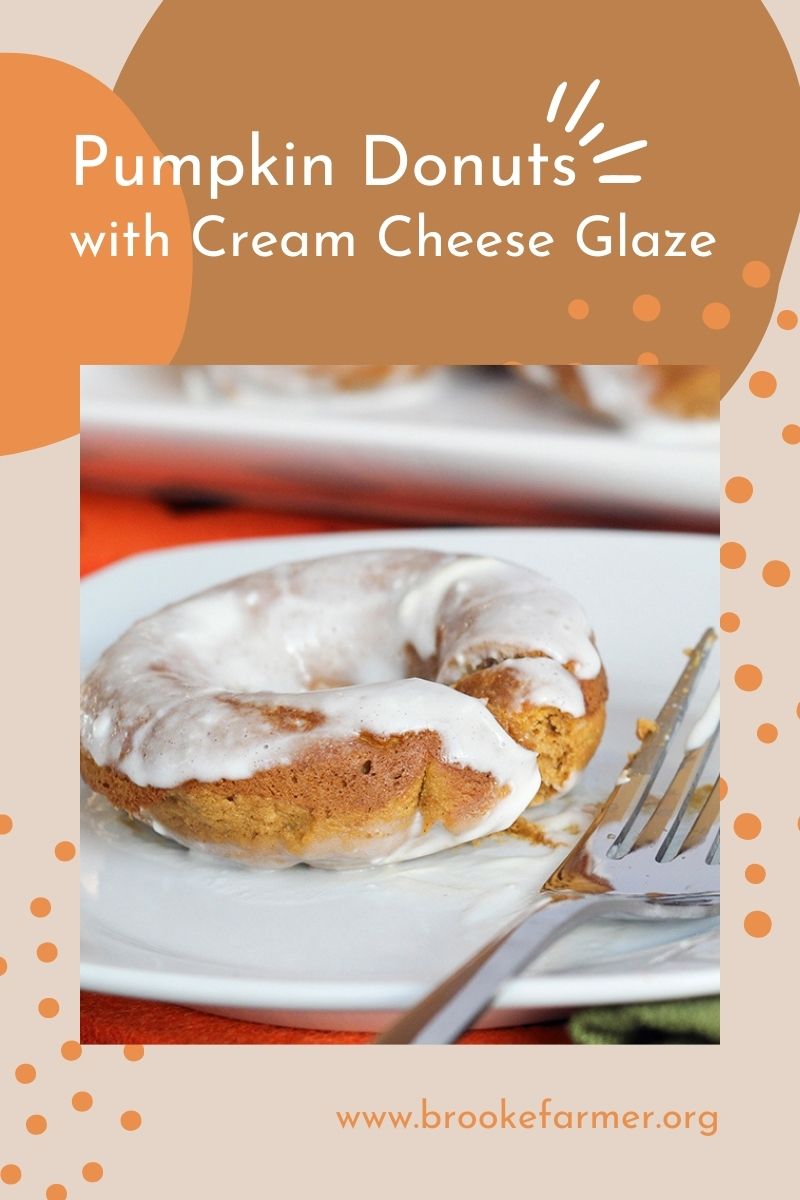 Pumpkin Donuts with Cream Cheese Glaze