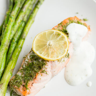 Poached Lemon Dill Salmon Recipe