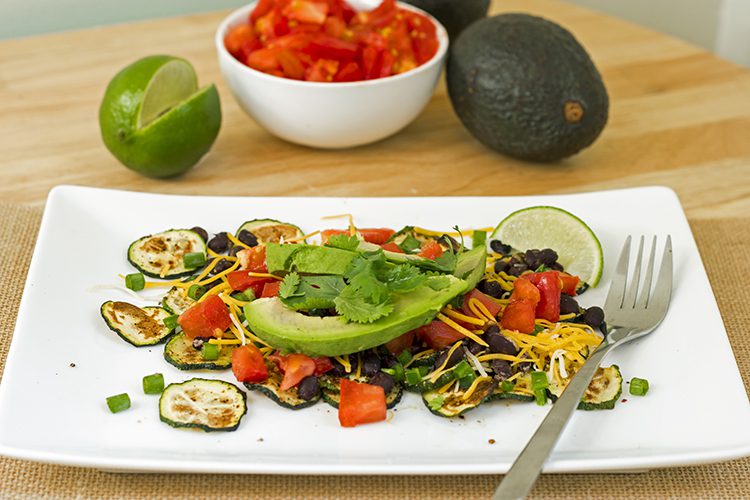 oven roasted zucchini nachos