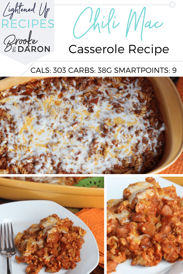 Chili mac casserole collage picture
