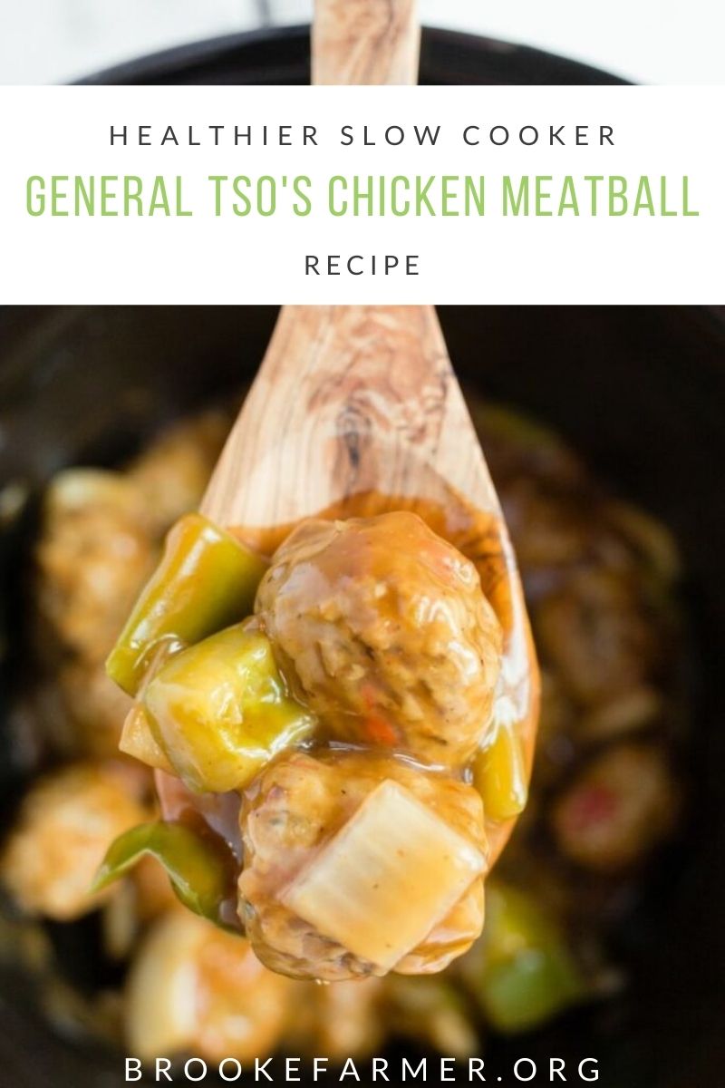 Healthier Slow Cooker General Tso's Chicken Meatball Recipe