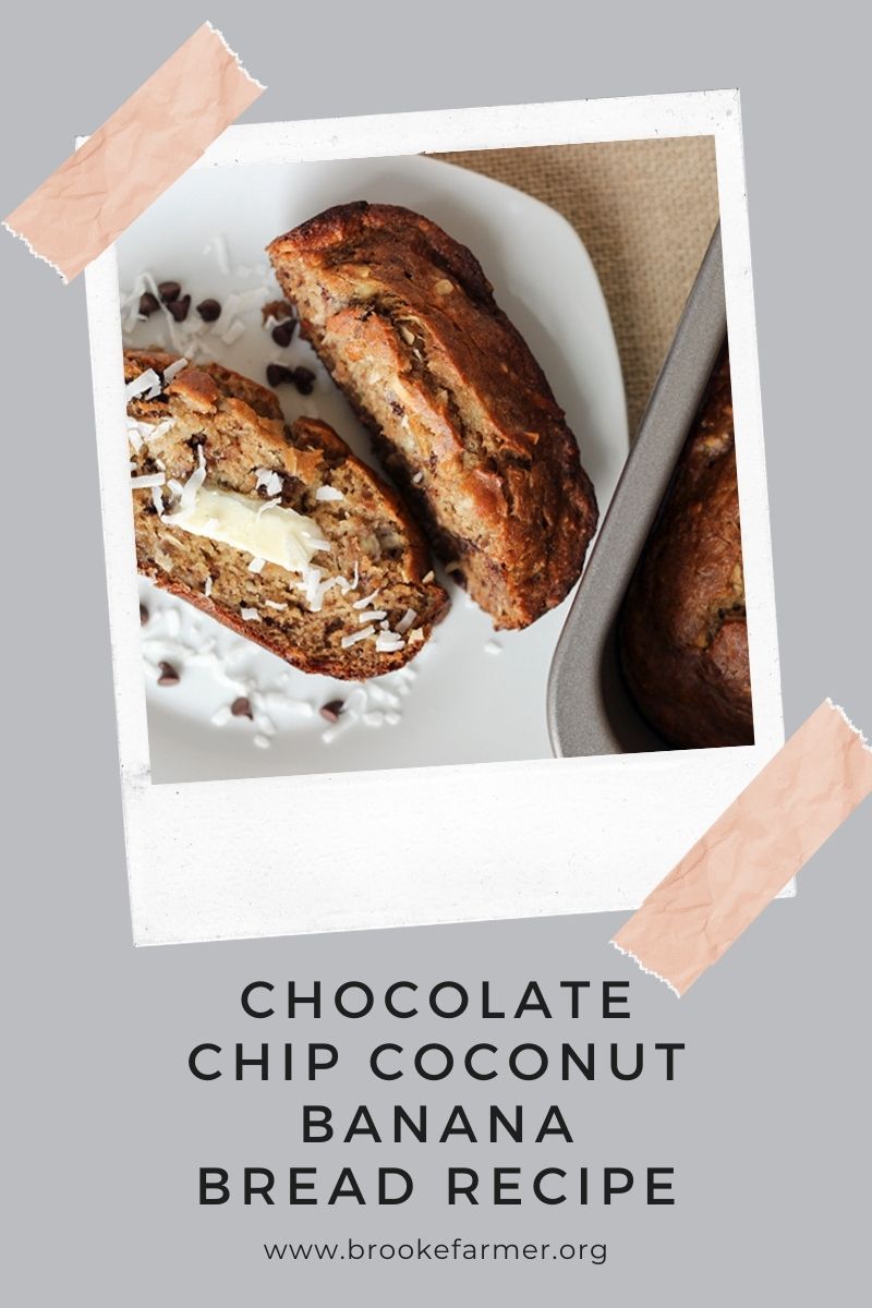 Chocolate Chip Coconut Banana Bread Recipe