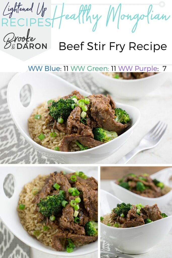 Mongolian Beef stir Fry on white plates