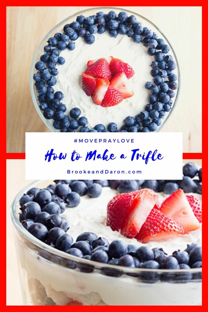 Berry trifle collage