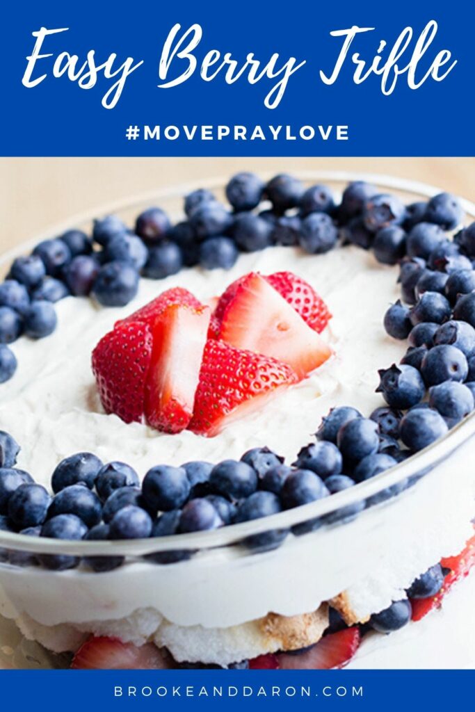 Blueberry trifle in bowl