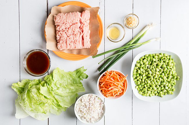 picture of ingredients to make asian turkey lettuce wraps