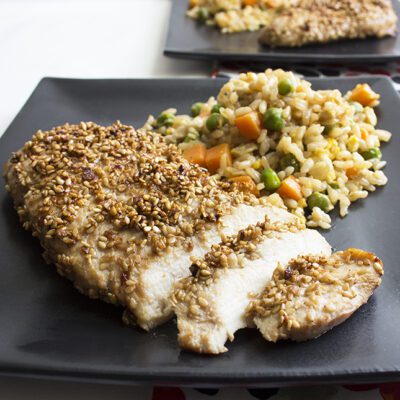 keto sesame crusted chicken recipe
