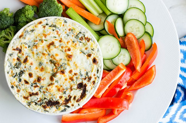 Healthier Spinach and Artichoke Dip