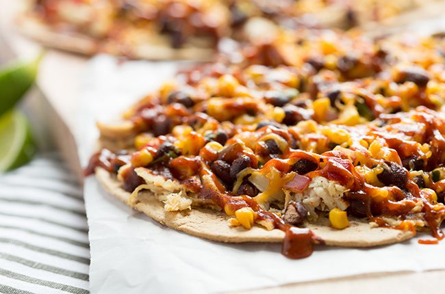 Barbecue Chicken and Black Bean Flatbread