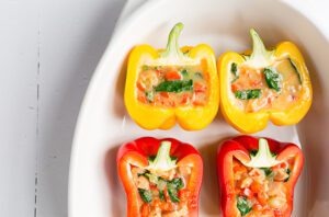 Tasty Stuffed Pepper Breakfast in dish