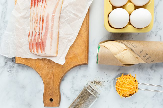 Ingredients for Breakfast Sushi Burrito