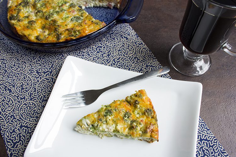 image of sliced quiche