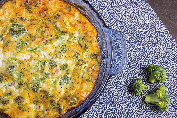 easy quiche in pie dish