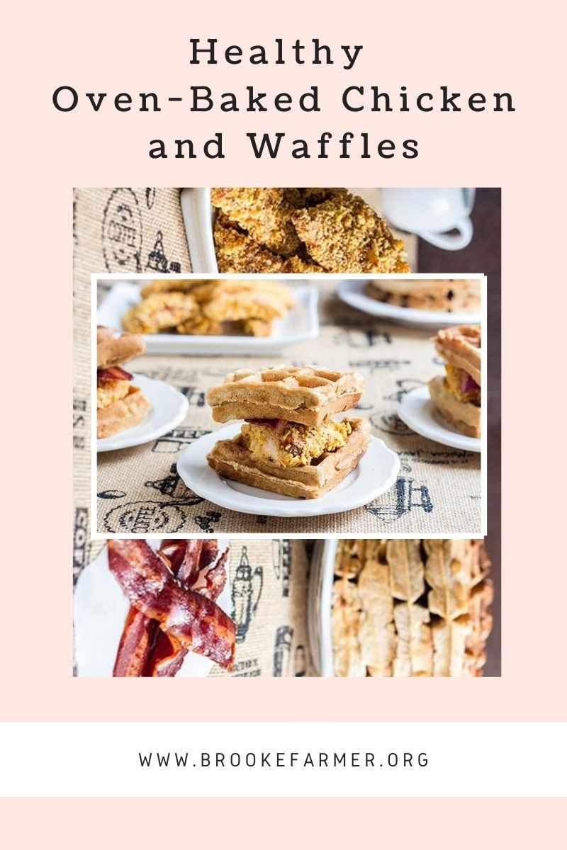 Healthy Oven-Baked Chicken and Waffles