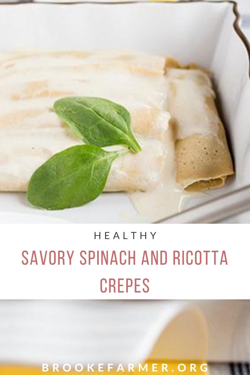 Healthy Savory Spinach and Ricotta Crepes