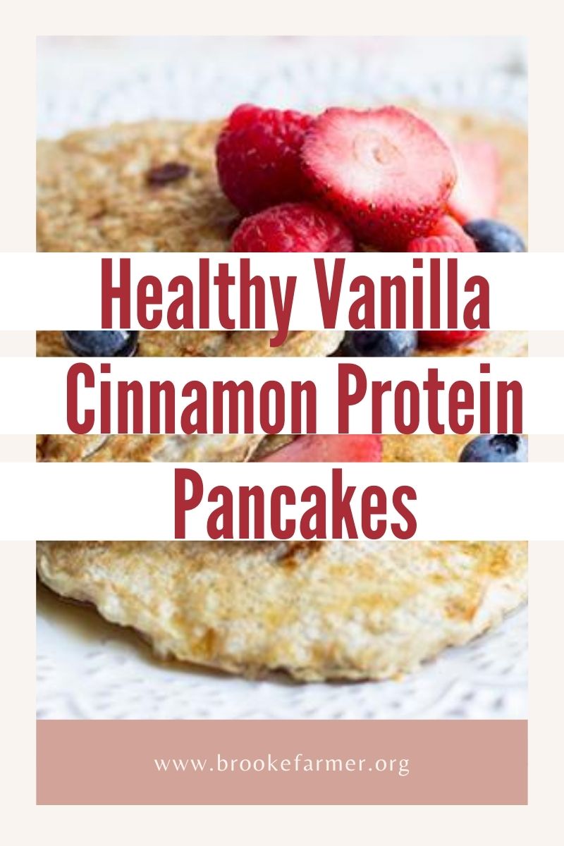 Healthy Vanilla Cinnamon Protein Pancakes