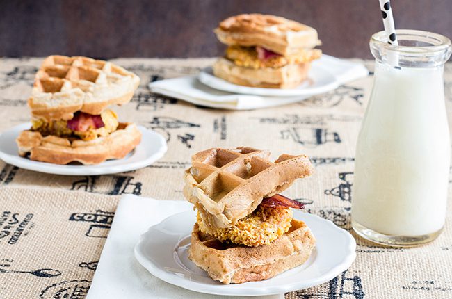 Finished Chicken and Waffles