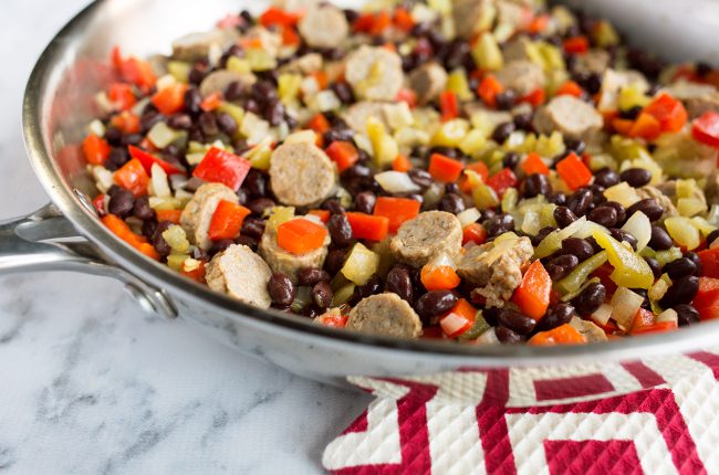 Veggies in Skillet for Casserole