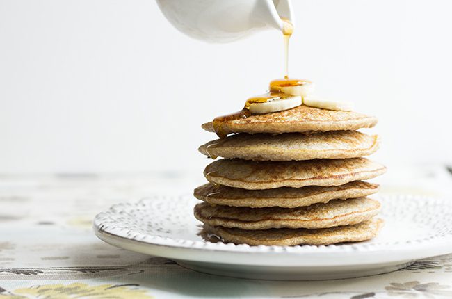 Syrup Topped Pancakes