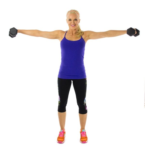 image of lateral raise for dumbbell arm workout routine