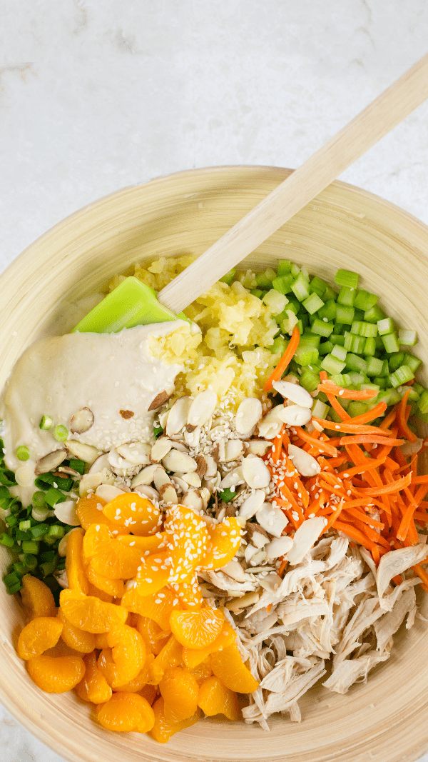 Ingredients for Chicken Salad Lettuce Wraps